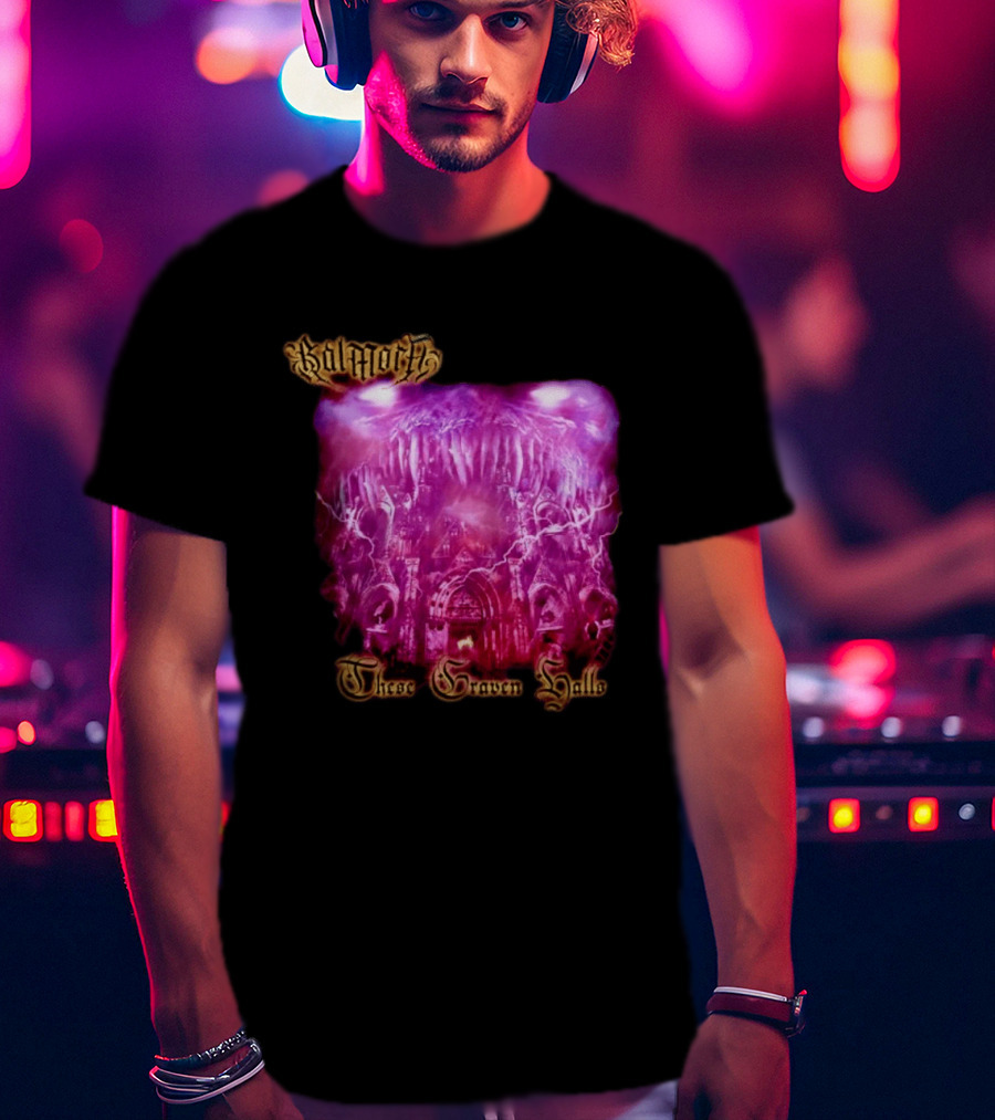 Balmorth These Graven Halls Gothic Purple Cathedral Fantasy T-Shirt