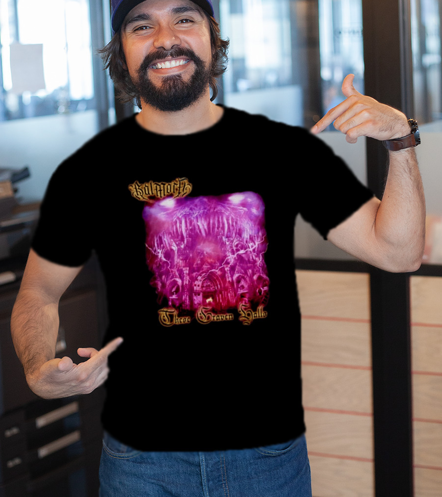 Balmorth These Graven Halls Gothic Purple Cathedral Fantasy T-Shirt