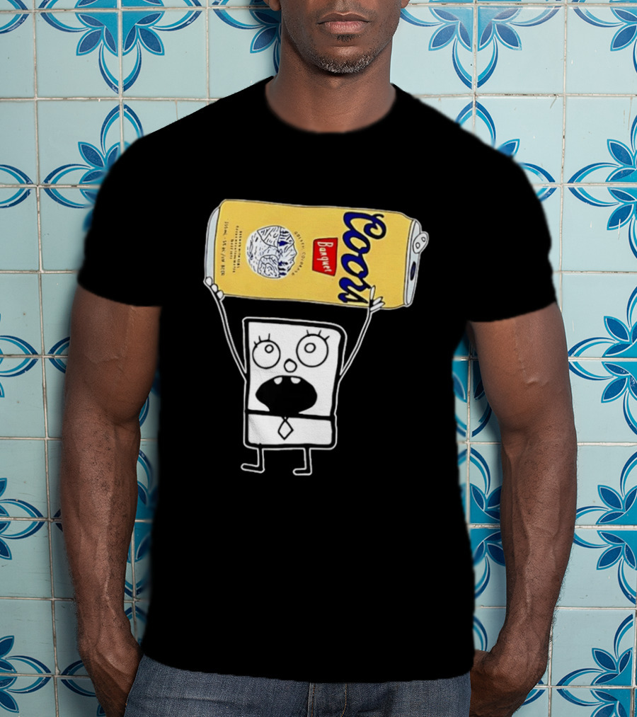 Coors Banquet Blocky Comic 355mL 5 Alc Vol Golden Colorado ESTD 1873 Refreshing T-Shirt