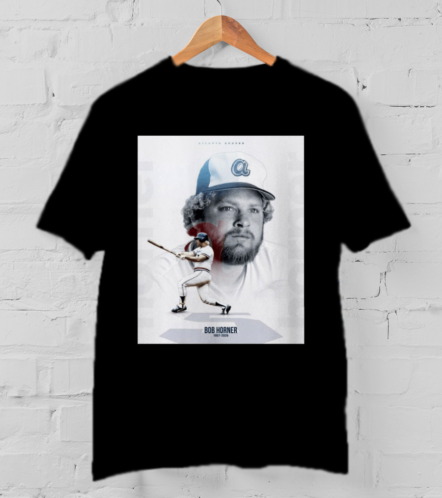 Atlanta Braves Bob Horner 1957 2026 Vintage Baseball T-Shirt