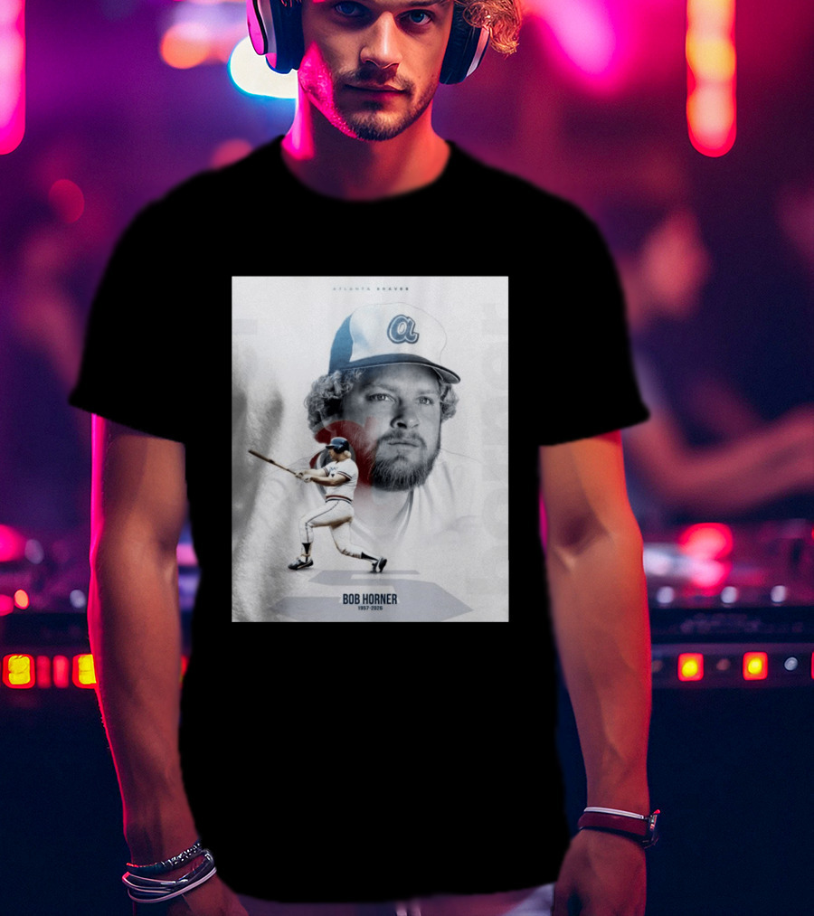 Atlanta Braves Bob Horner 1957 2026 Vintage Baseball T-Shirt