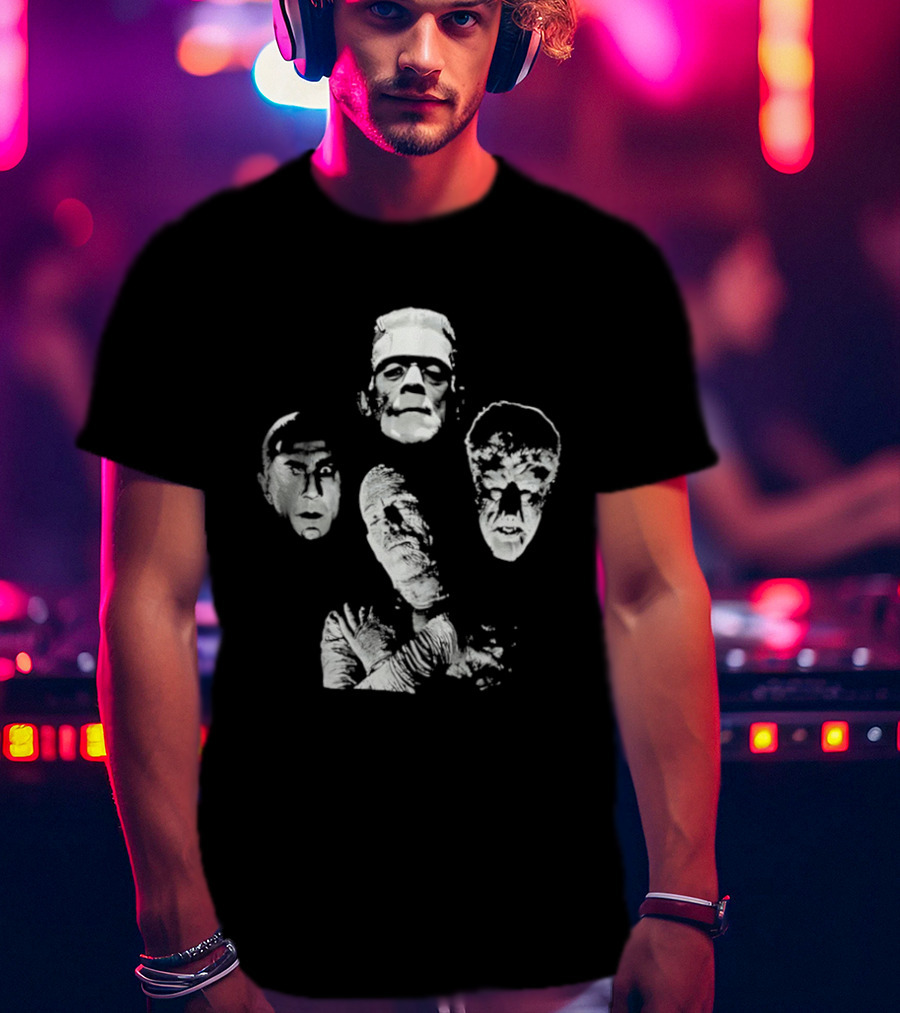 Frankenstein Dracula Mummy Wolf Man Classic Universal Monsters T-Shirt
