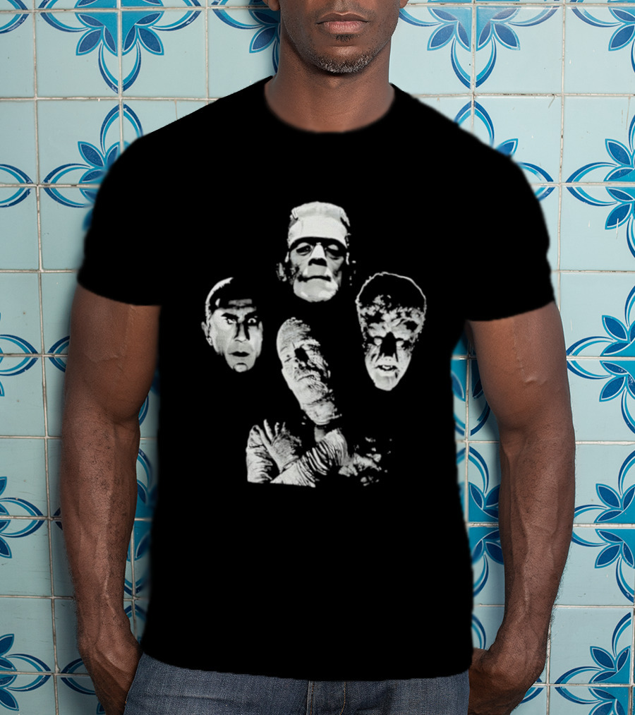 Frankenstein Dracula Mummy Wolf Man Classic Universal Monsters T-Shirt
