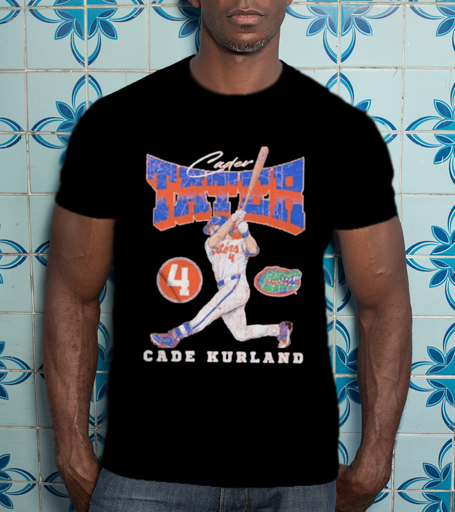 Cader Tater Florida Gators Cade Kurland Number 4 Baseball T-Shirt