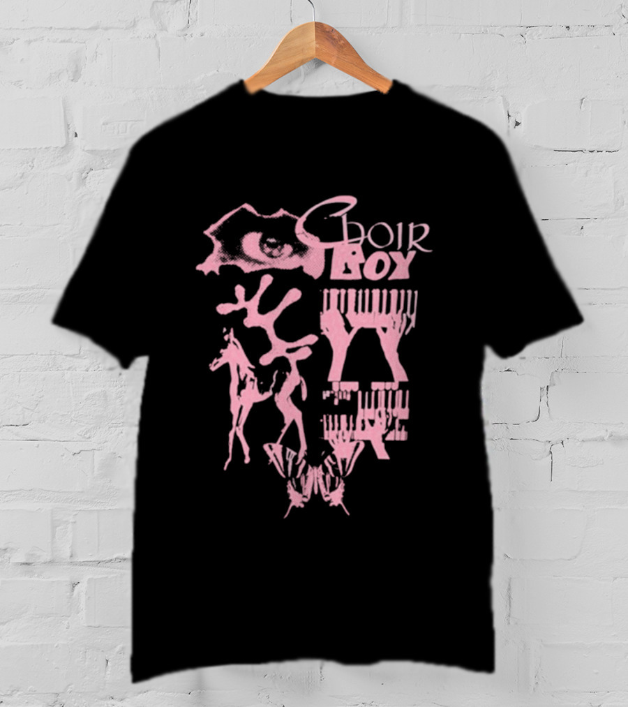 Choir Boy Collage Pink Abstract Elements And Animal Figures T-Shirt