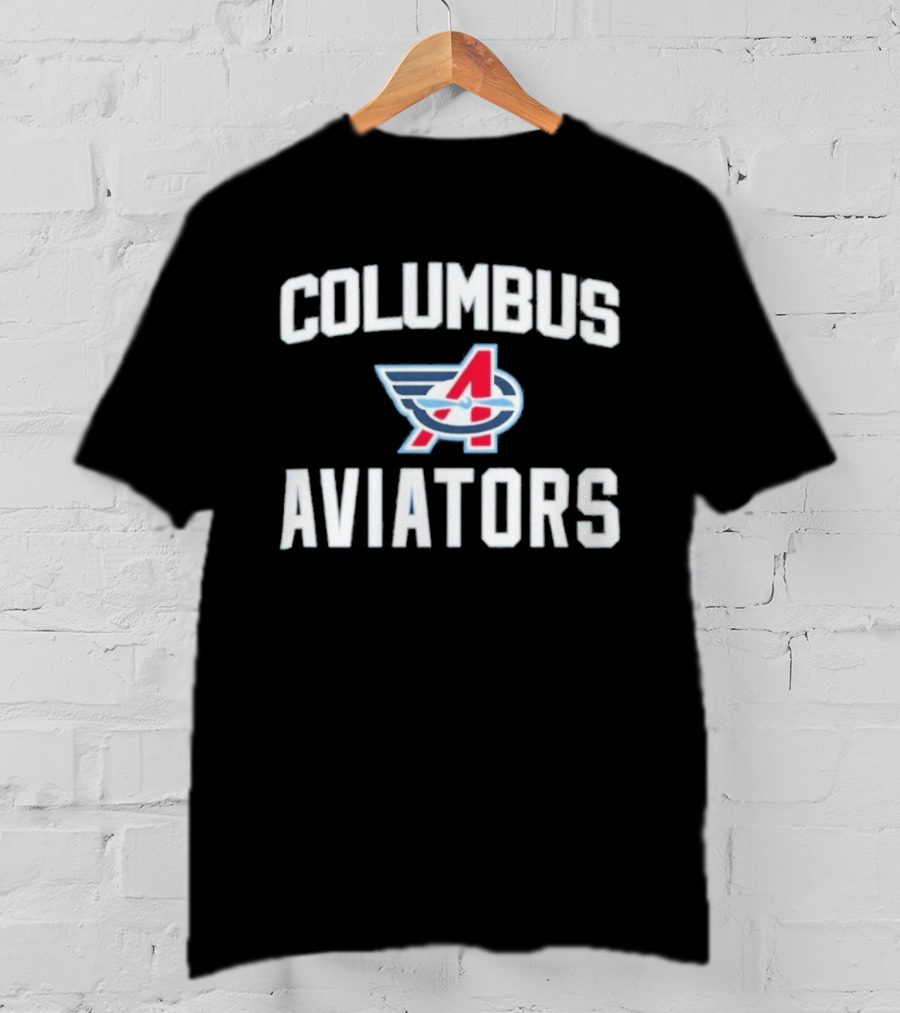 Columbus Aviators UFL Block Letter Iconic Winged T-Shirt