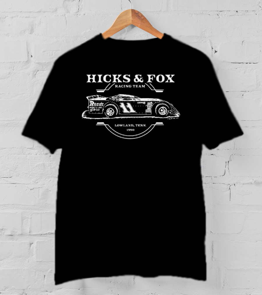 Hicks And Fox Racing Team Lowland Tenn 1990 Curtis Fox 11 T-Shirt