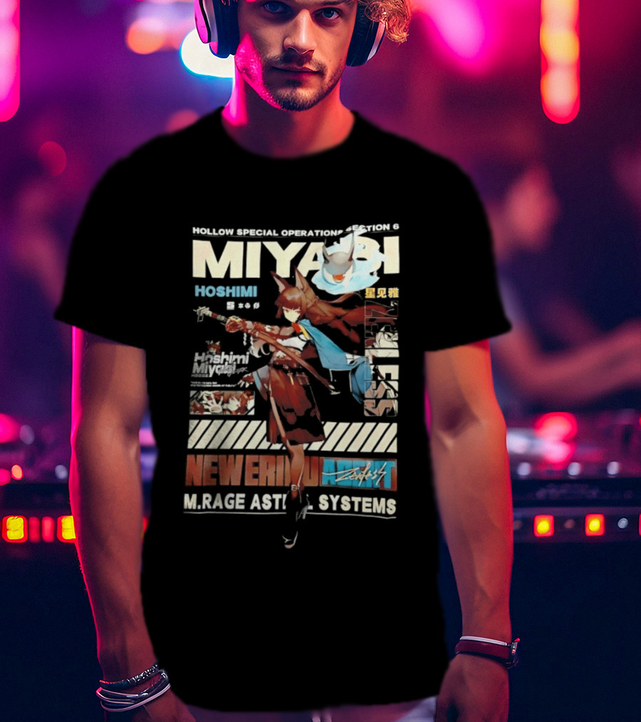 Hollow Special Operations Section 6 Miyabi Hoshimi Rage Ast System Never Ending Shift T-Shirt