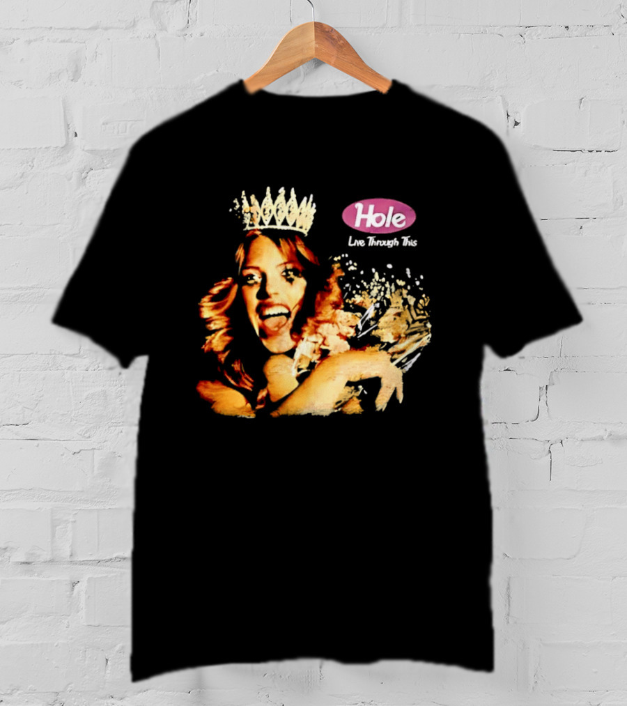 Courtney Love Hole Live Through This 1994 Alternative Rock Album Cover T-Shirt