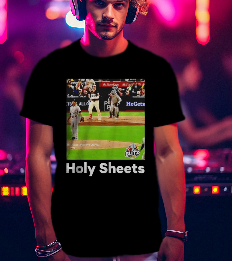 Padres Blitz Baseball Holy Sheets Petco Park T-Shirt