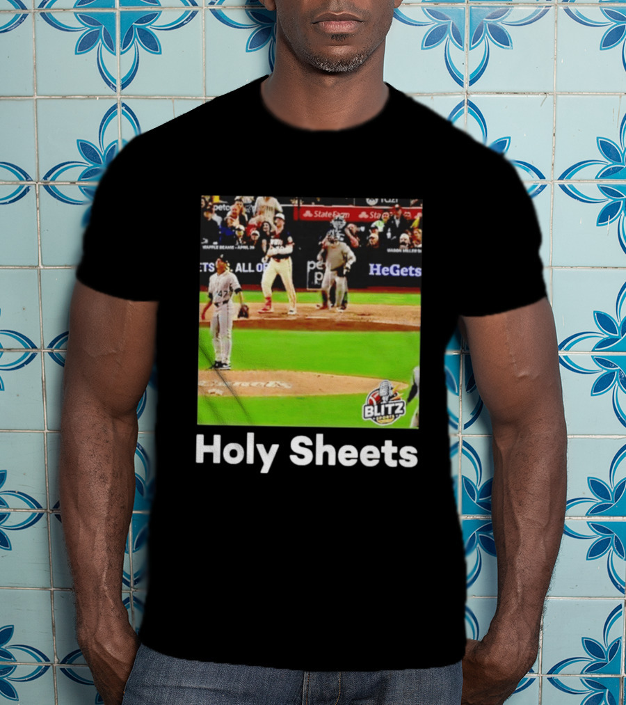 Padres Blitz Baseball Holy Sheets Petco Park T-Shirt
