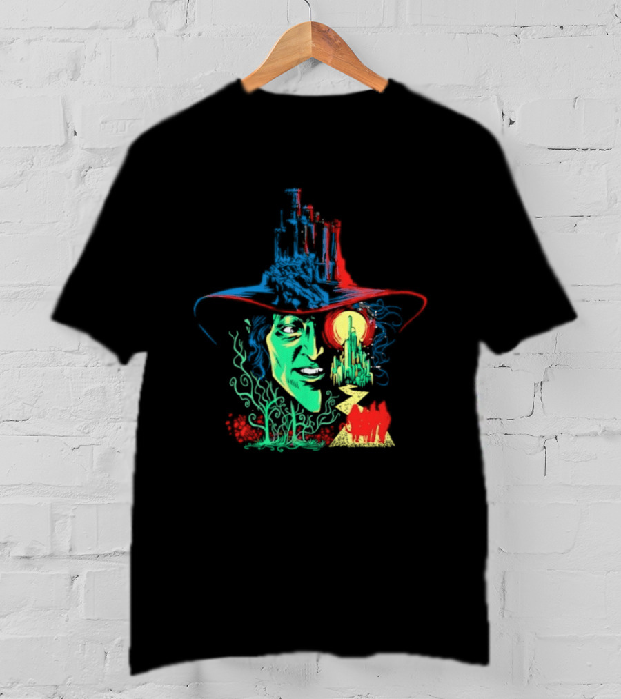 Pieces Of Oz Emerald City Wizard Face And Hat In Artistic T-Shirt