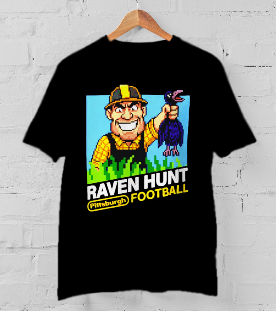 Raven Hunt Pittsburgh Football 8bit Game T-Shirt