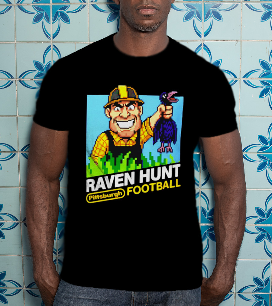 Raven Hunt Pittsburgh Football 8bit Game T-Shirt