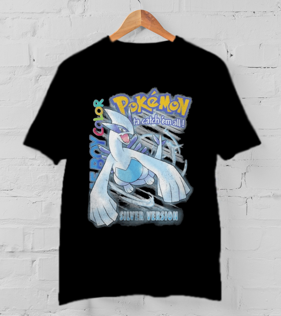 Pokémon Silver Version Game Boy Color Lugia Ta Catch 'Em All T-Shirt