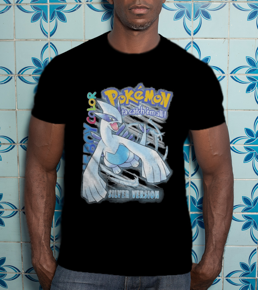 Pokémon Silver Version Game Boy Color Lugia Ta Catch 'Em All T-Shirt