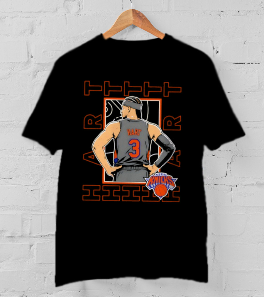 Josh Hart New York Knicks Basketball Number 3 Star Pose T-Shirt