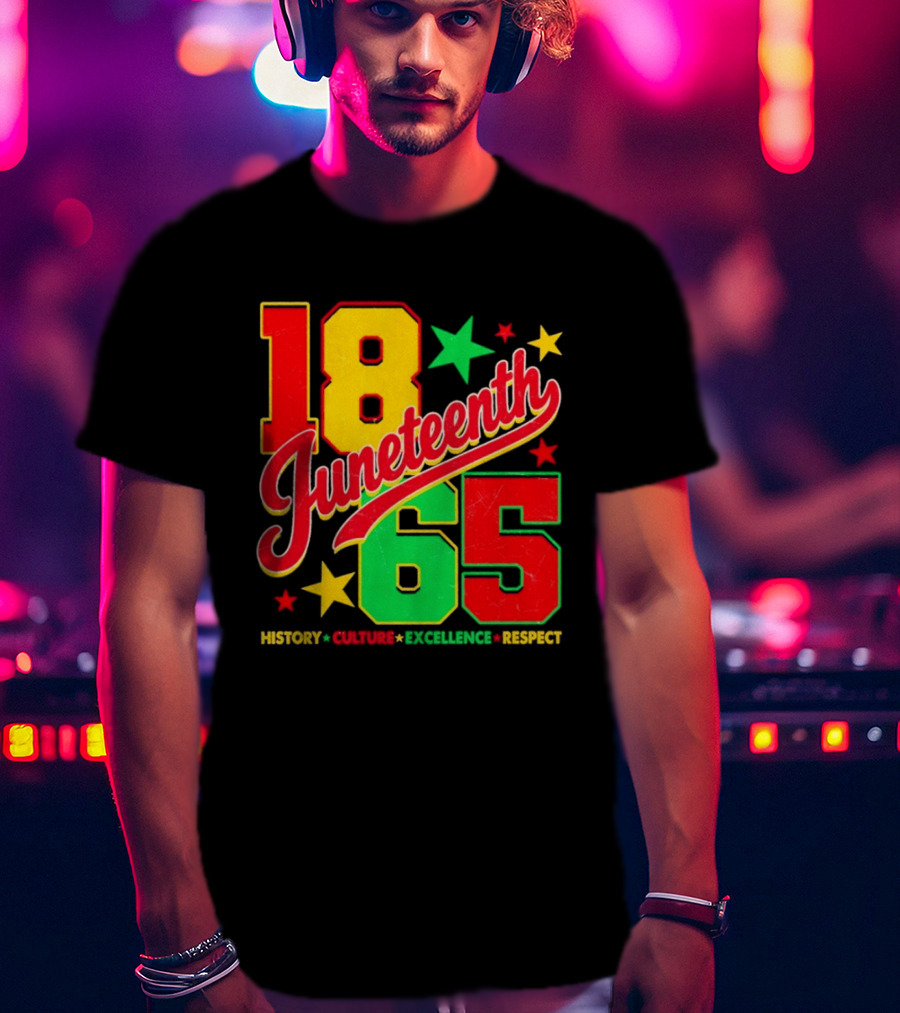 18 Juneteenth 65 History Culture Excellence Respect T-Shirt