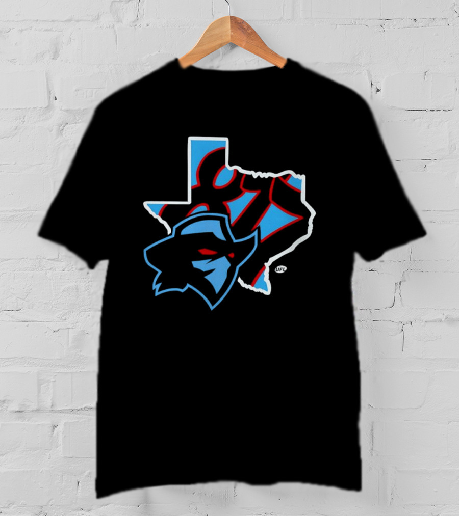 San Antonio Brahmas Texas United Football Team Logo Map T-Shirt
