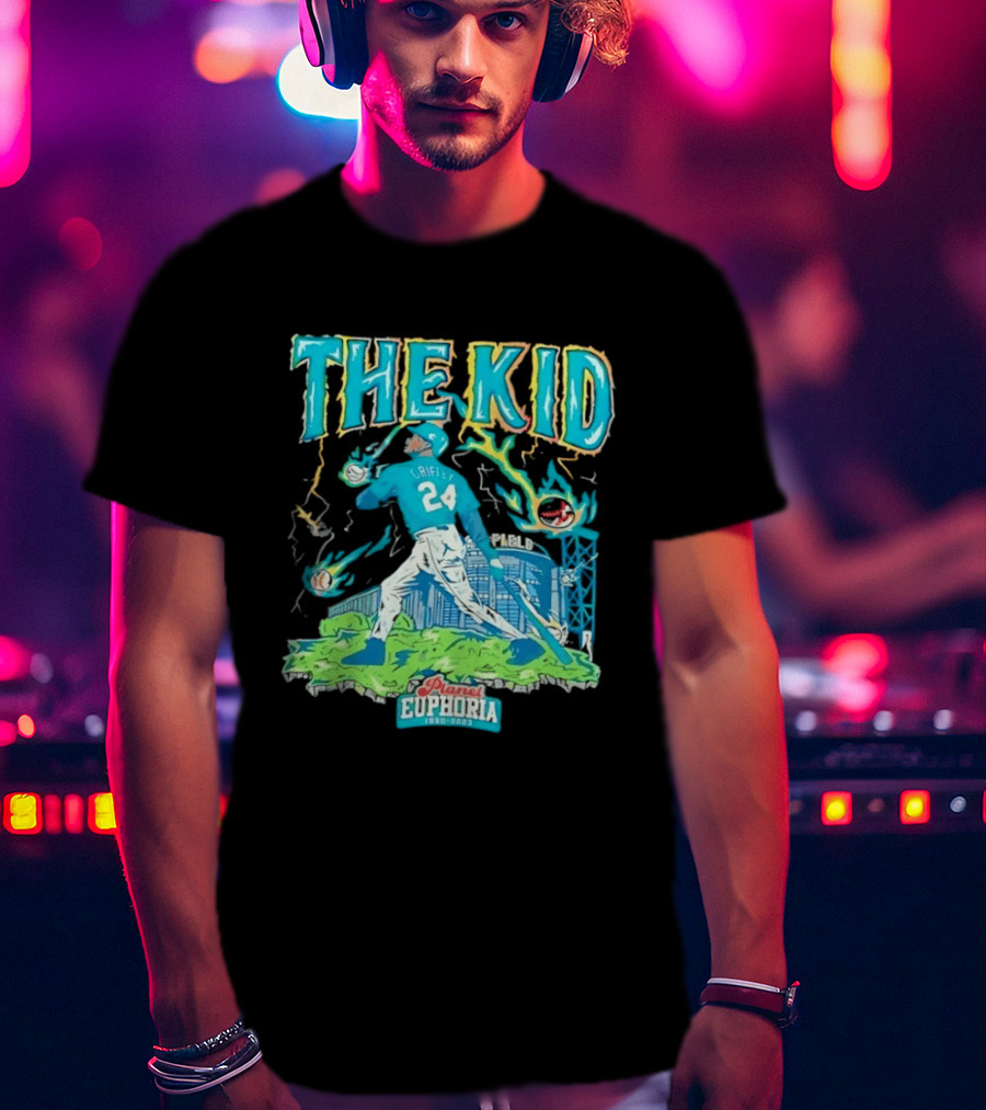Ken Griffey Jr Seattle Mariners The Kid 24 Planet Euphoria Retro Baseball T-Shirt