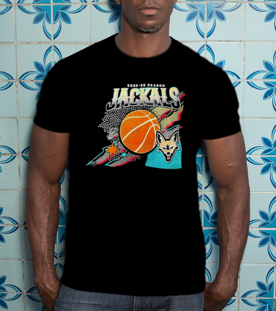 2025 26 Season Jackals Basketball Team With Fox And Starburst T-Shirt