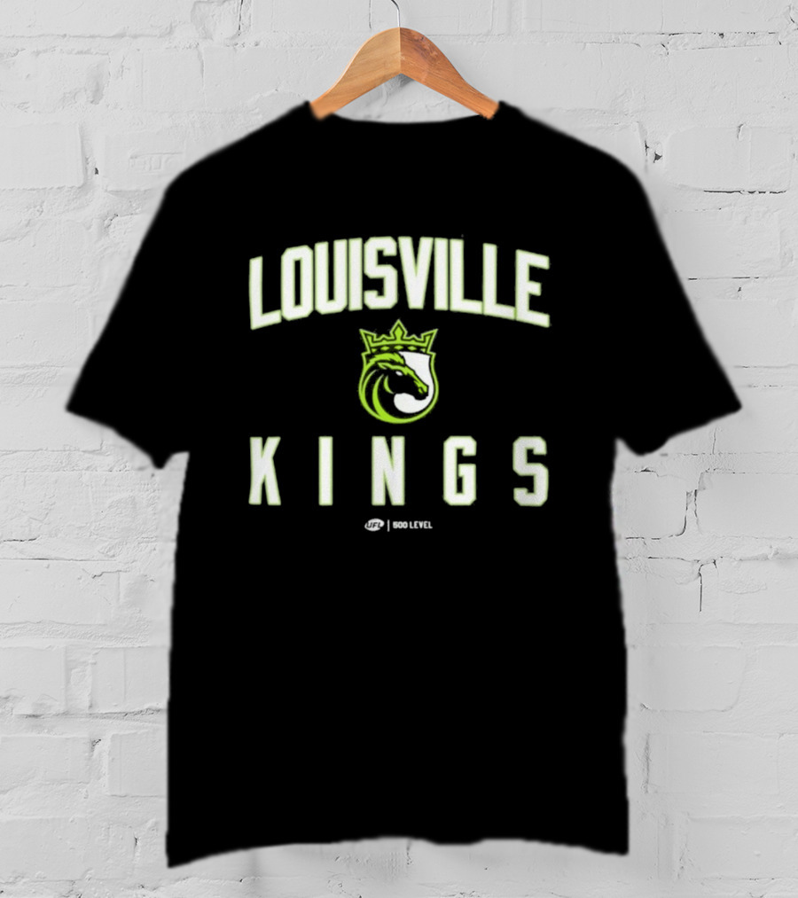 Louisville Kings UFL High Level Green Block Letters T-Shirt