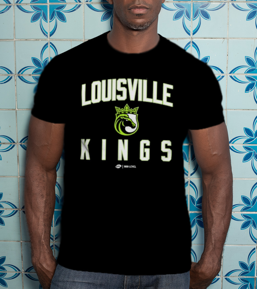 Louisville Kings UFL High Level Green Block Letters T-Shirt