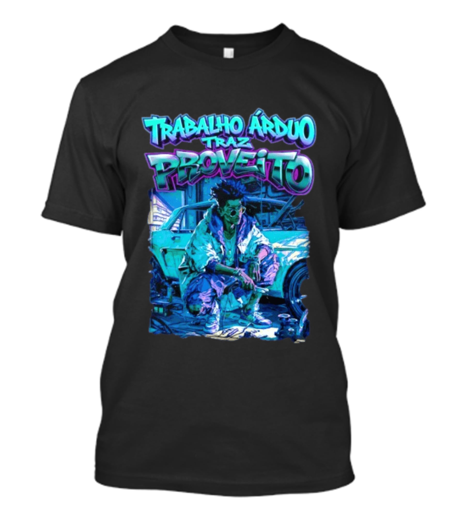 Trabalho Árduo Traz Proveito Neon T-Shirt
