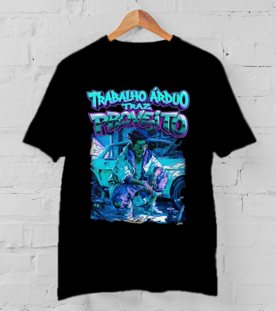 Trabalho Árduo Traz Proveito Neon T-Shirt