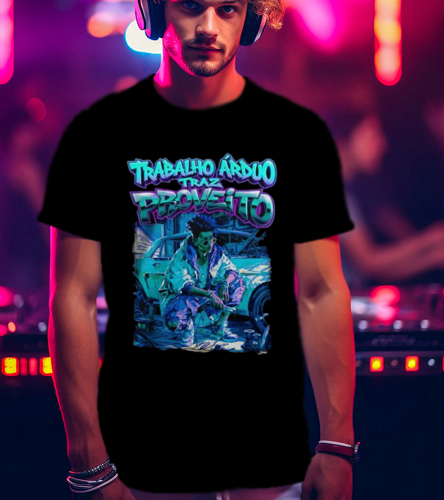 Trabalho Árduo Traz Proveito Neon T-Shirt