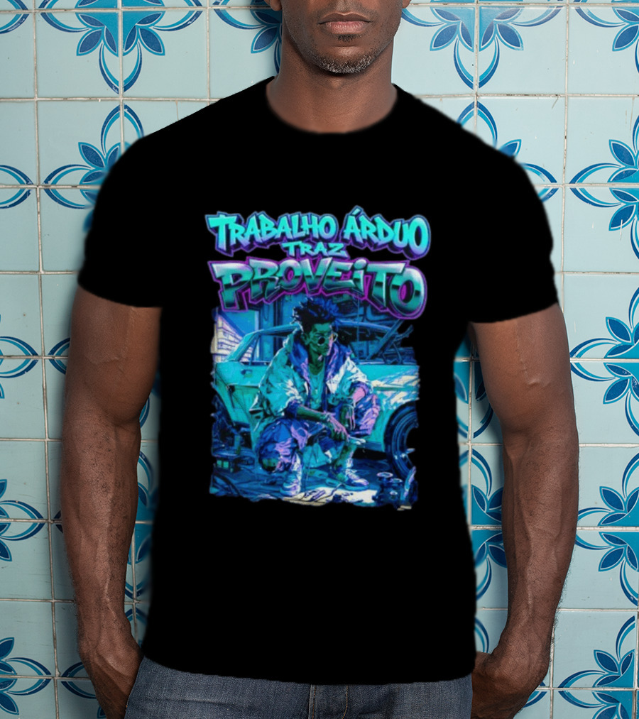 Trabalho Árduo Traz Proveito Neon T-Shirt