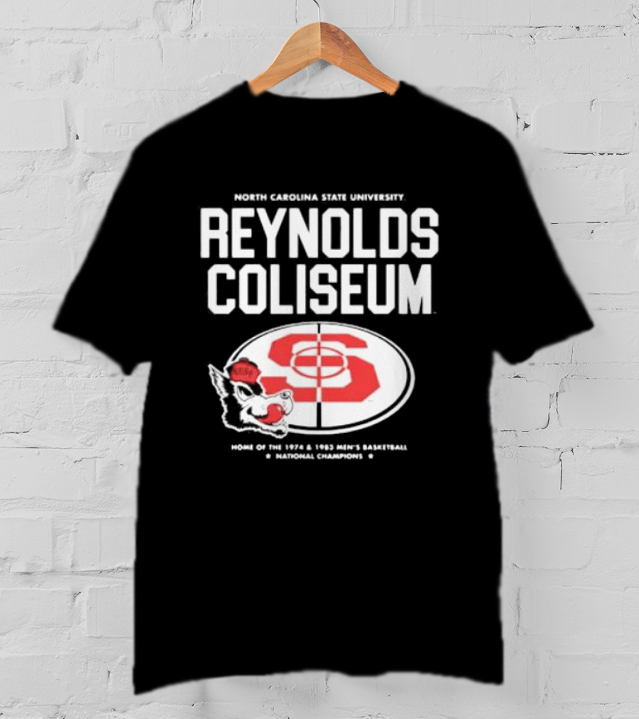 NC State University Reynolds Coliseum Home Of 1983 NCAA Men's Basketball Champions T-Shirt