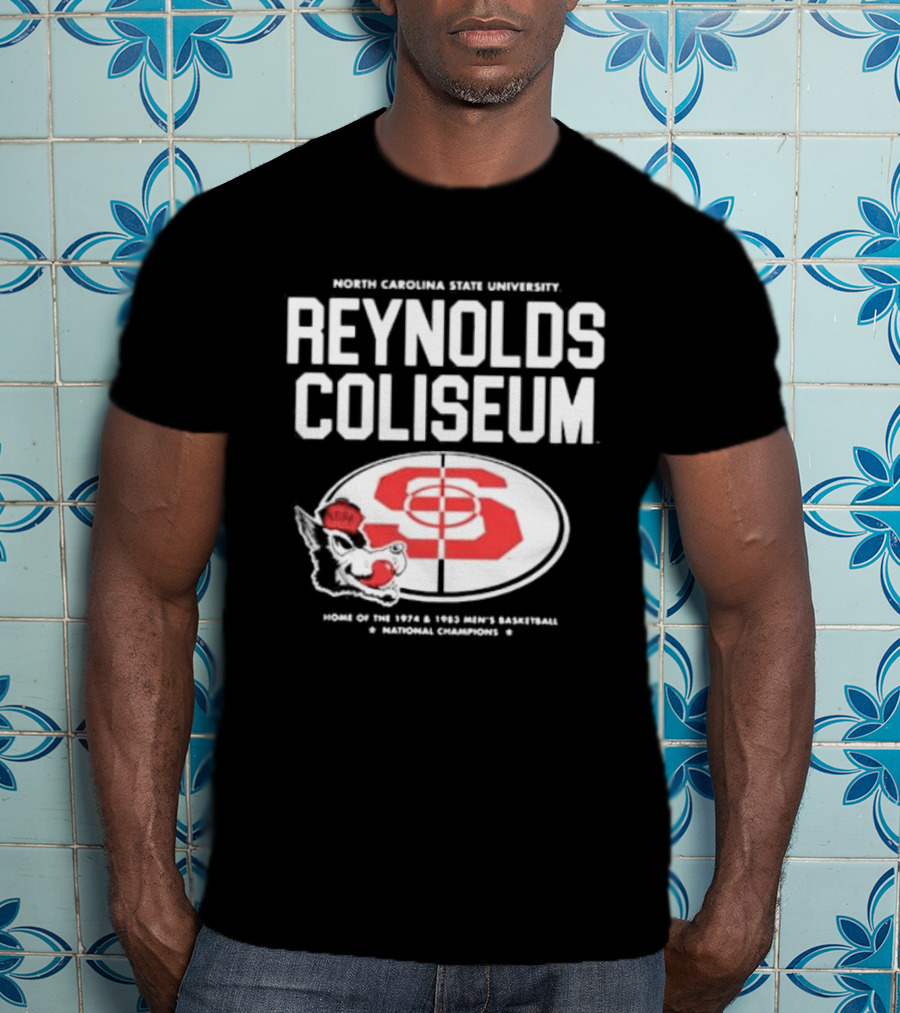 NC State University Reynolds Coliseum Home Of 1983 NCAA Men's Basketball Champions T-Shirt