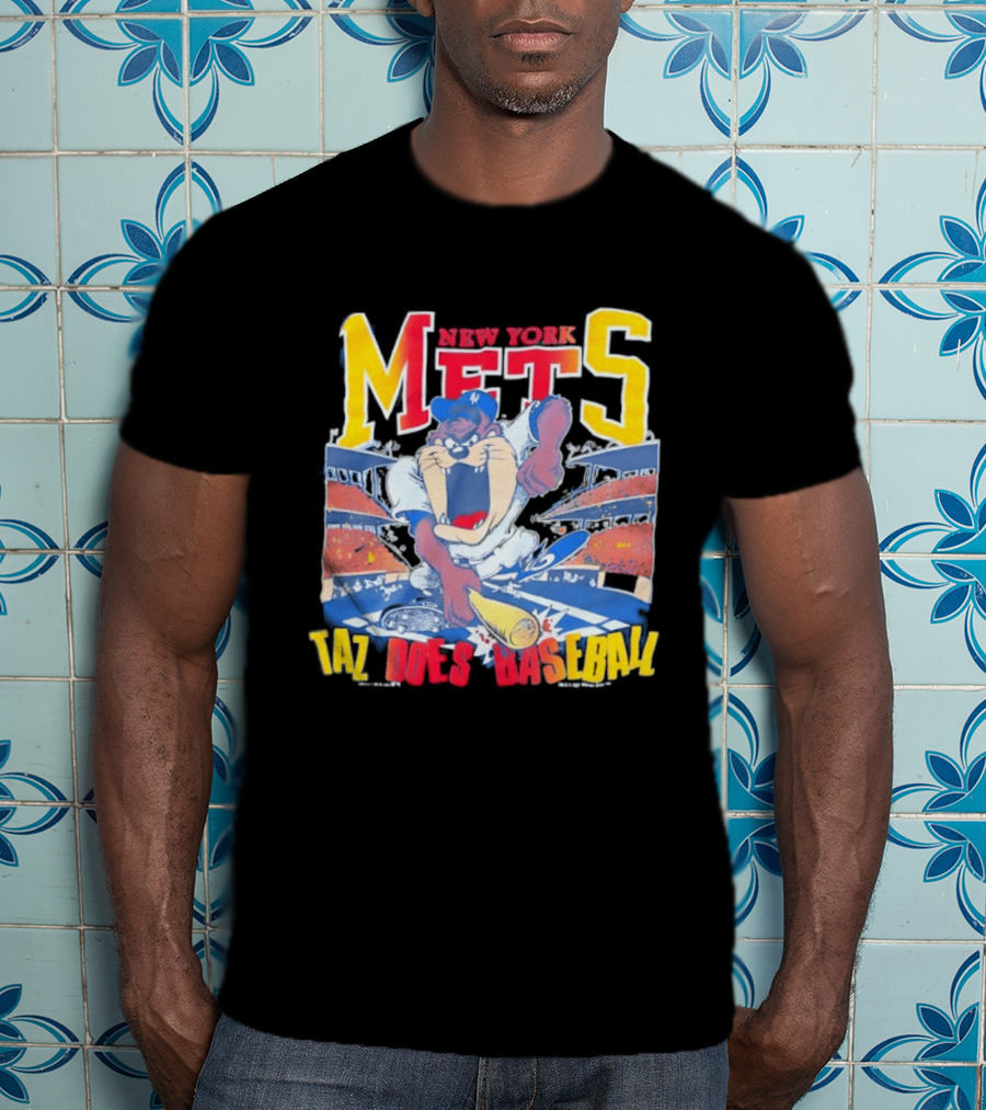 New York Mets Taz Does Baseball Stadium Scene T-Shirt