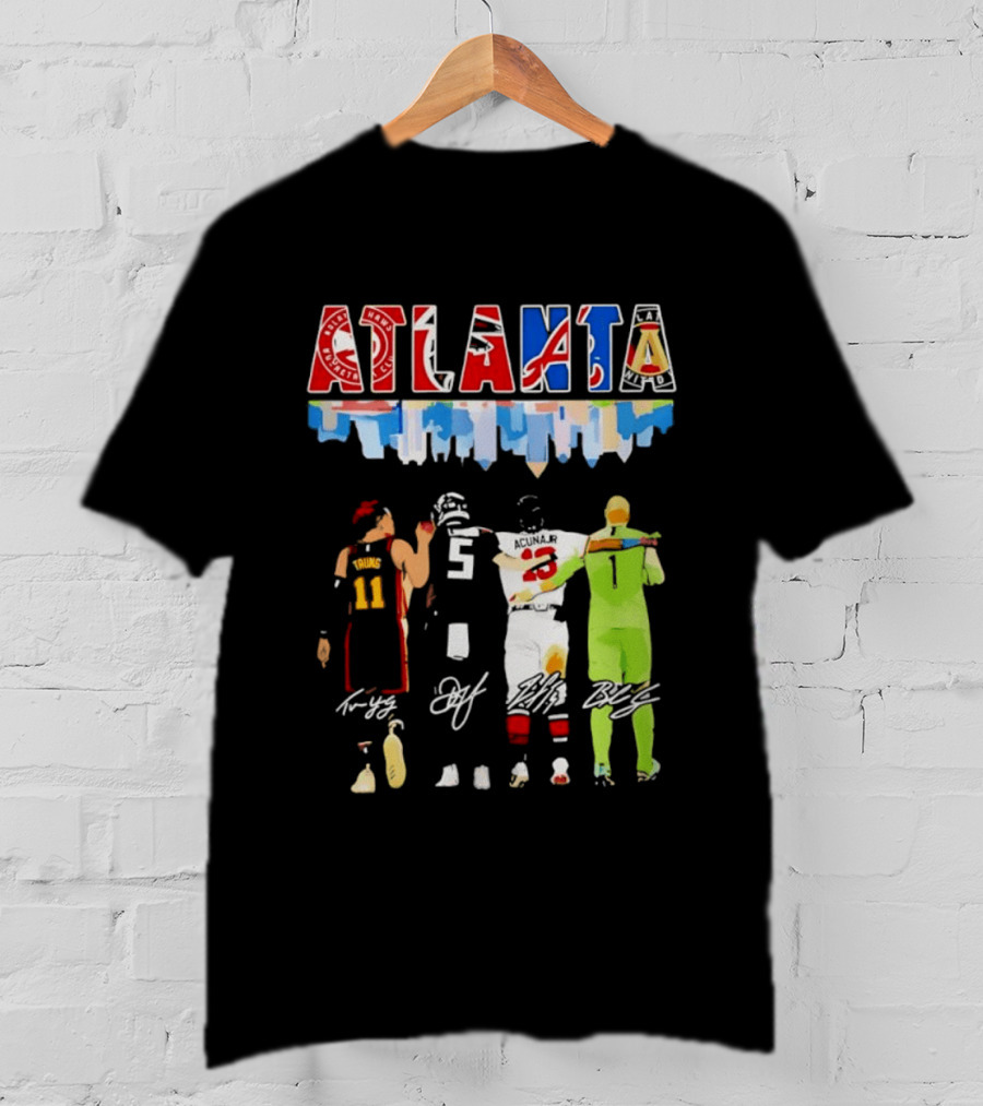 Atlanta Sports Trae Young Ronald Acuña Jr Hawks Falcons Braves United FC NBA MLB MLS T-Shirt