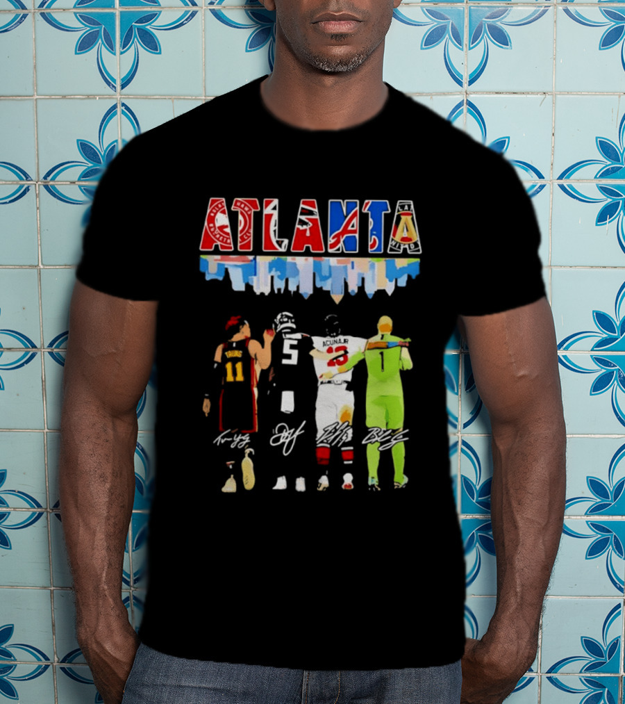 Atlanta Sports Trae Young Ronald Acuña Jr Hawks Falcons Braves United FC NBA MLB MLS T-Shirt