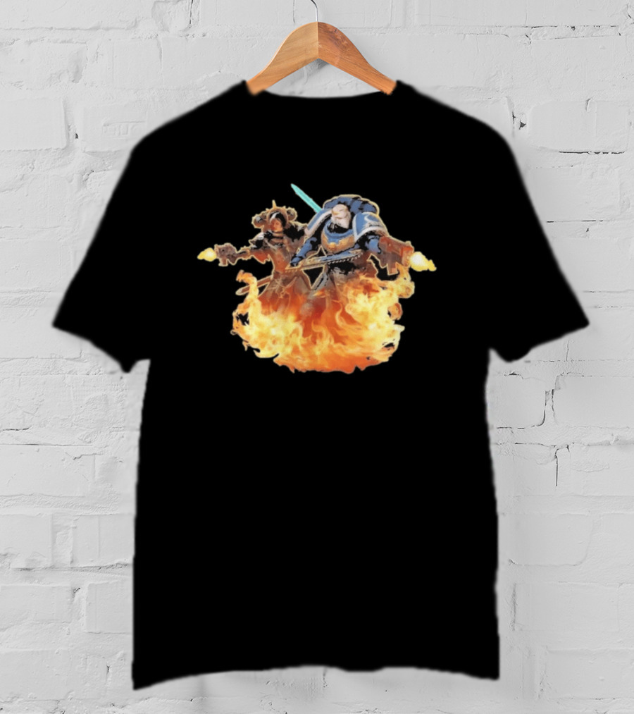 Warhammer 40 000 Boltgun II Double Battle Flames T-Shirt