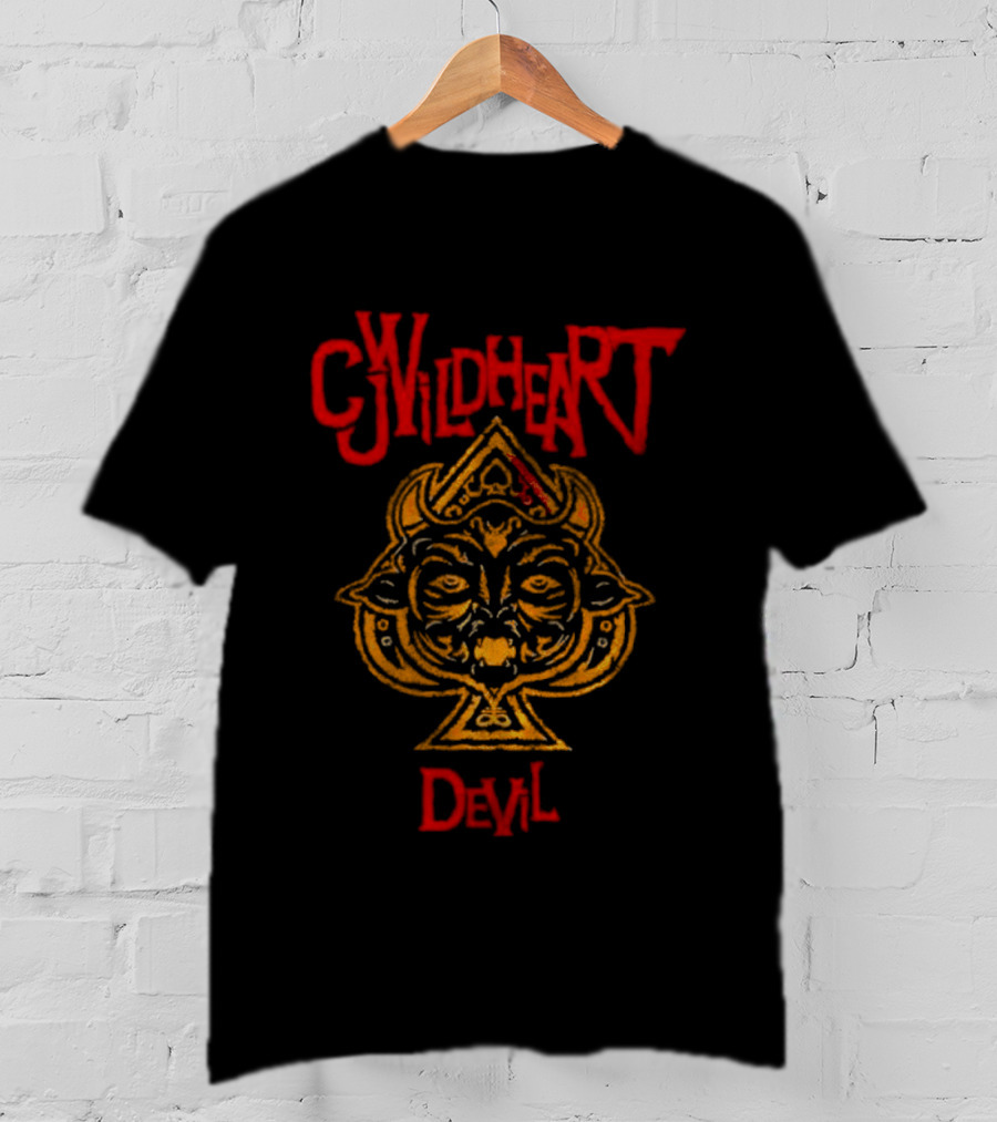 Wildheart Devil Demon Horned Figure Spade Leviathan Cross T-Shirt