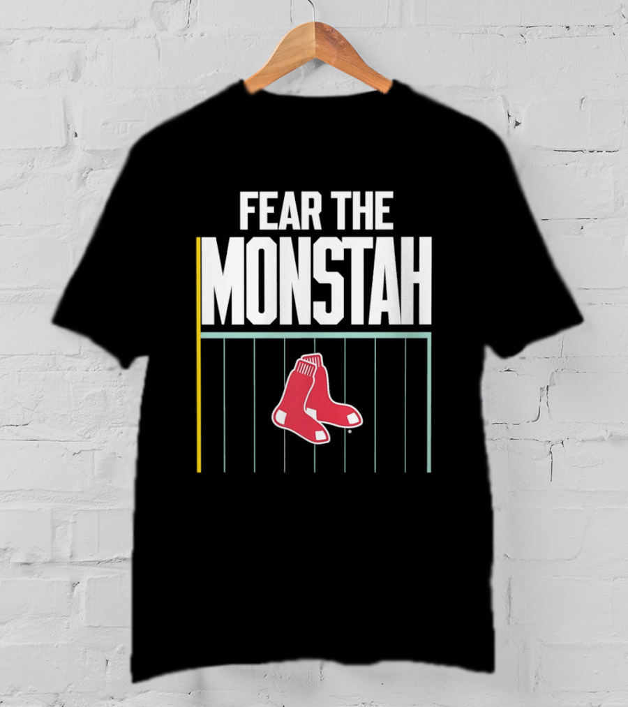 Boston Red Sox Fear The Monstah Major League Baseball Green Monster T-Shirt