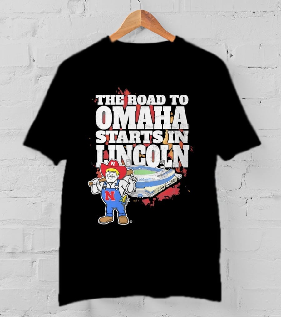 Herbie Husker Cornhuskers Road To Omaha Lincoln Nebraska Stadium T-Shirt