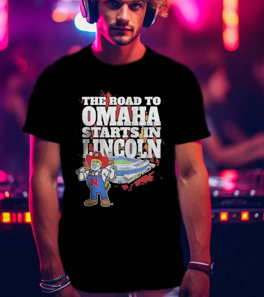 Herbie Husker Cornhuskers Road To Omaha Lincoln Nebraska Stadium T-Shirt