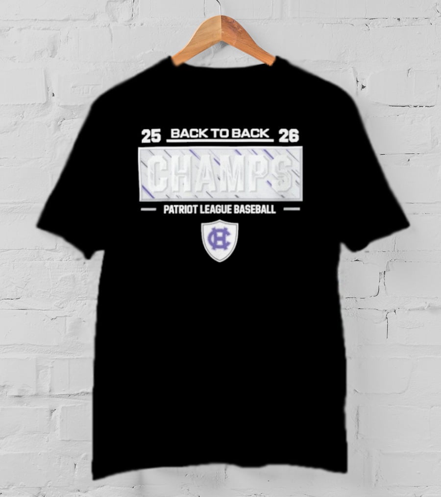 Back To Back Champs 2026 Patriot League Baseball Holy Cross T-Shirt