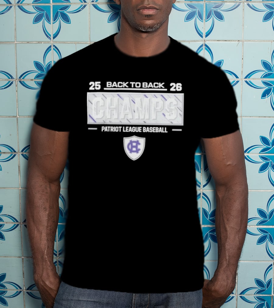Back To Back Champs 2026 Patriot League Baseball Holy Cross T-Shirt