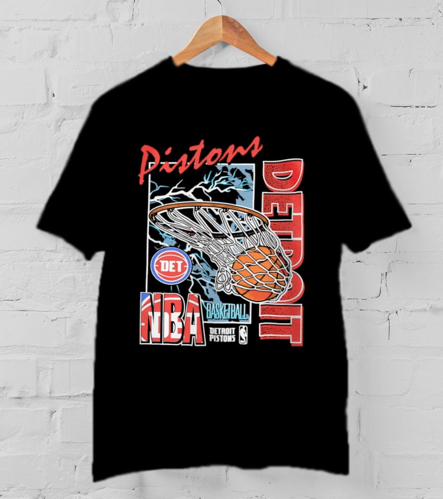 Pistons Detroit NBA Basketball DET Hoops 6 T-Shirt