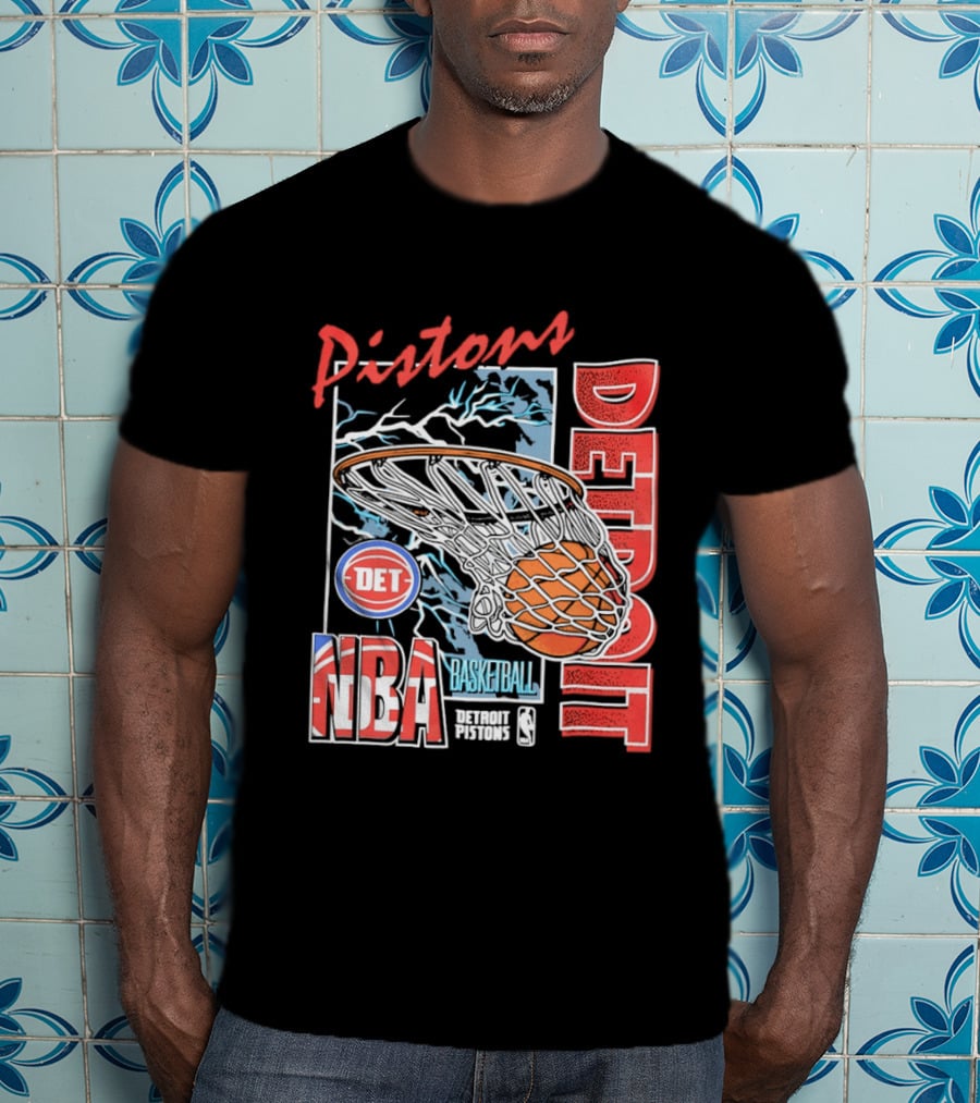 Pistons Detroit NBA Basketball DET Hoops 6 T-Shirt