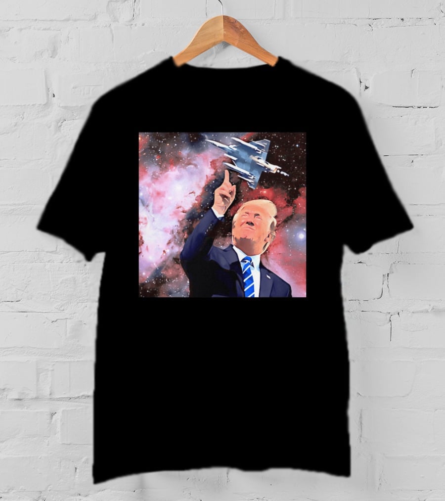 Donald Trump Stellar Commander Galaxy Jet Space Scene T-Shirt