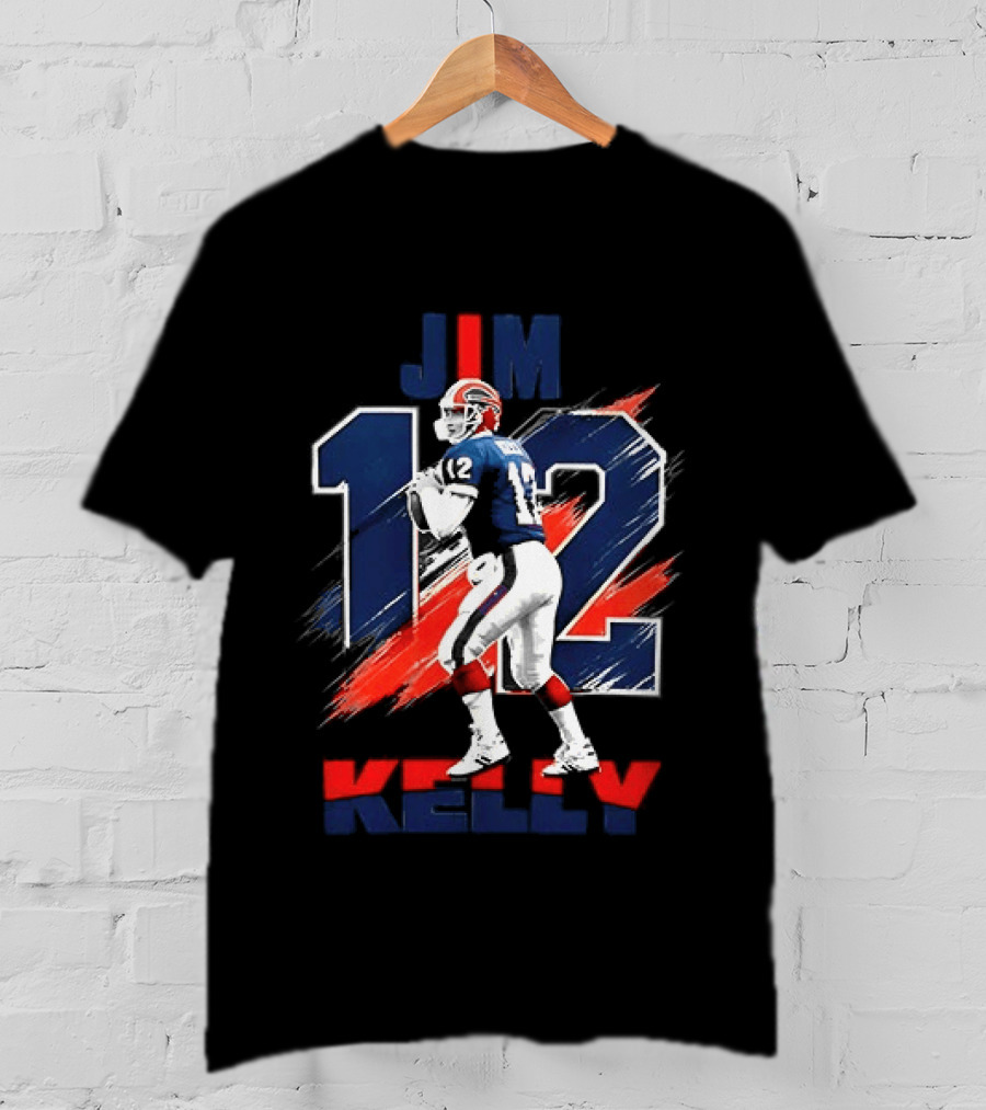 Jim Kelly 12 Buffalo Bills Football Player T-Shirt