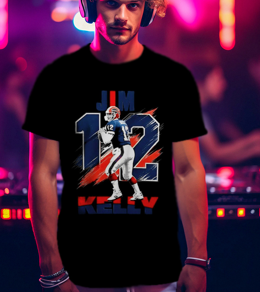 Jim Kelly 12 Buffalo Bills Football Player T-Shirt
