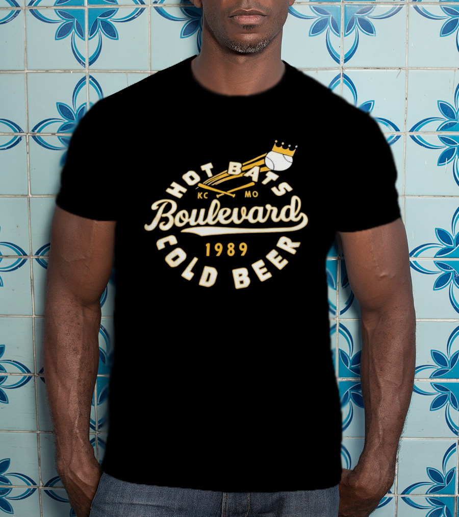 Kansas City Royals Boulevard Hot Bats KC MO Cold Beer 1989 T-Shirt
