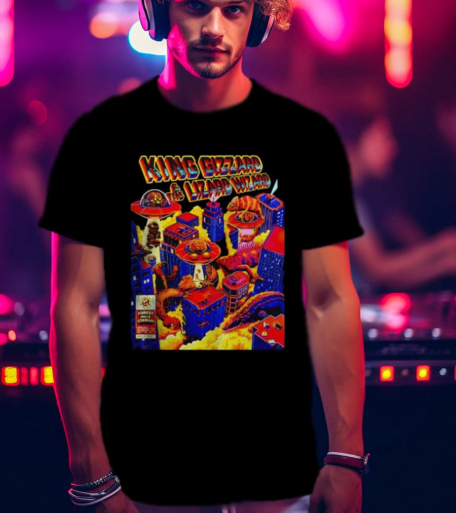 King Gizzard & The Lizard Wizard Forest Hills Stadium Sold Out Giant Monsters City Tour 2026 T-Shirt